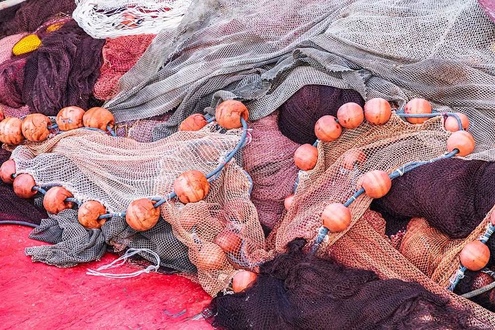 Agrigento Province-Sciacca A fishing net in the harbor of Sciacca-on the Mediterranean Sea